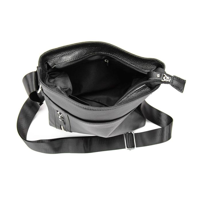 Мессенджер кожаный с клапаном Tiding Bag M56-17195A купить недорого в Ты Купи