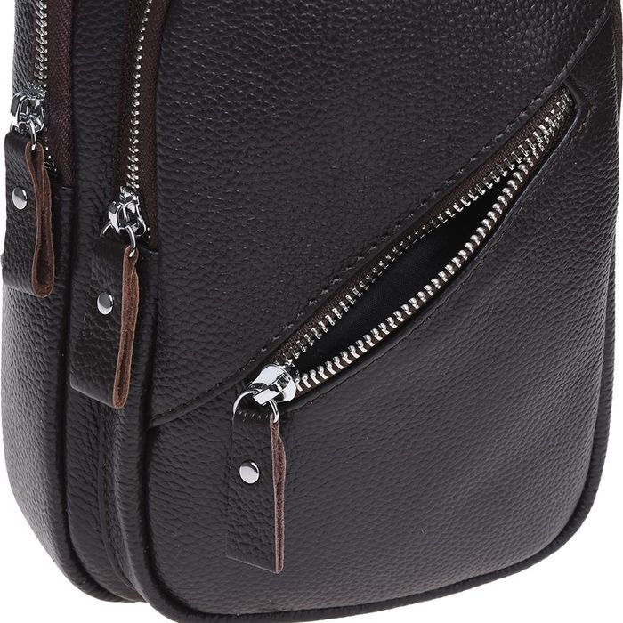 Мужской кожаный рюкзак Borsa Leather K16603-brown купить недорого в Ты Купи