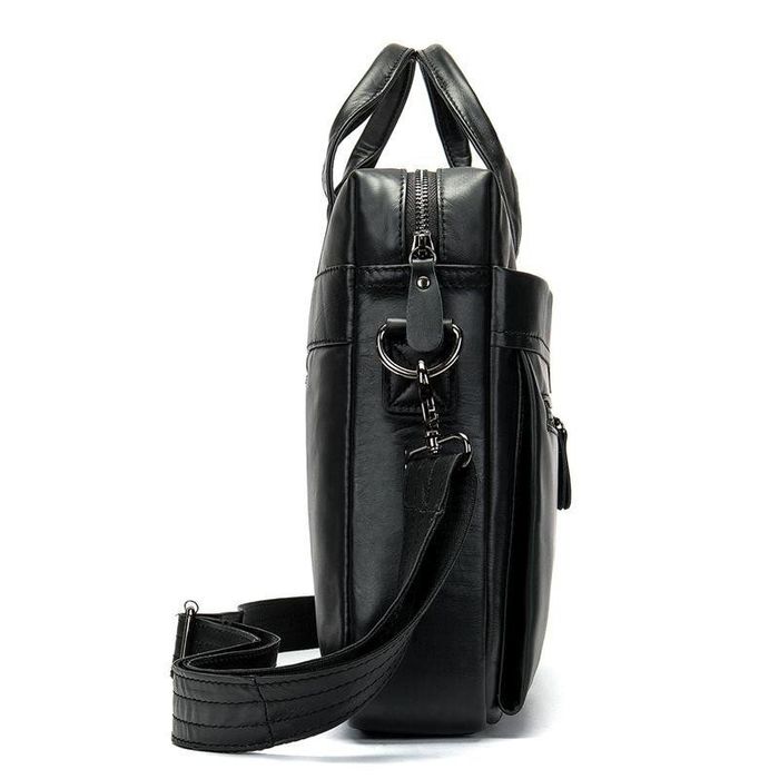 Мужская кожаная сумка Joynee b10-9005 black Черный купить недорого в Ты Купи