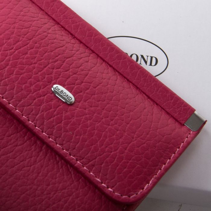 Жіночий шкіряний гаманець Classik DR. BOND WN-3 pink-red купити недорого в Ти Купи