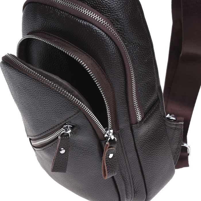 Мужской кожаный рюкзак Borsa Leather K16603-brown купить недорого в Ты Купи