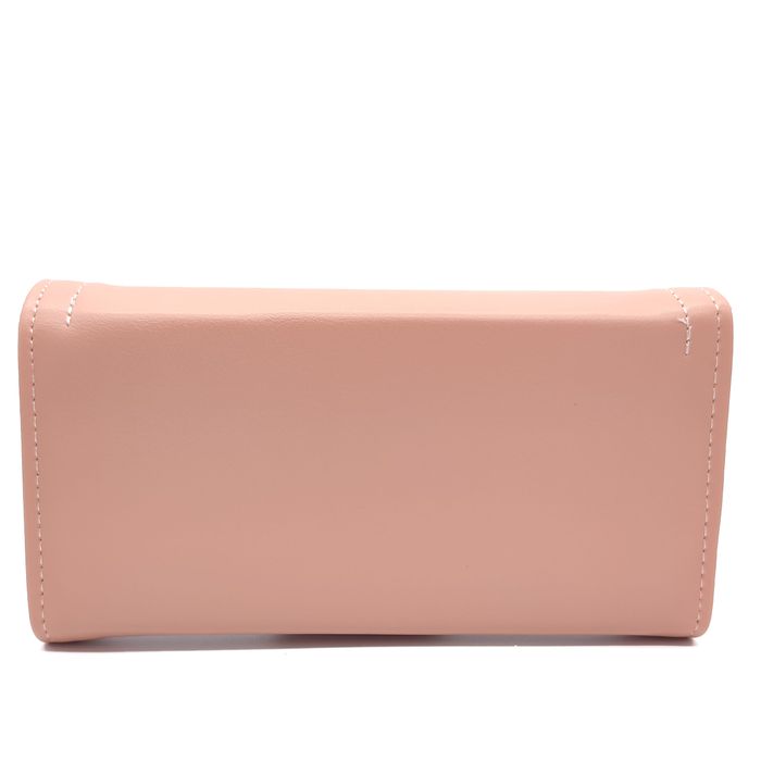 Жіночий рожевий гаманець з екошкіри FM-0213f купити недорого в Ти Купи