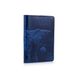 Шкіряна обкладинка на паспорт HiArt PC-01 7 Wonders of the World Блакитна Блакитний