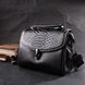 Молодіжна жіноча шкіряна сумка через плече Vintage 22416, Чорний