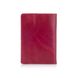 Кожаная красная обложка на паспорт HiArt PC-01 Mehendi Classic Красный