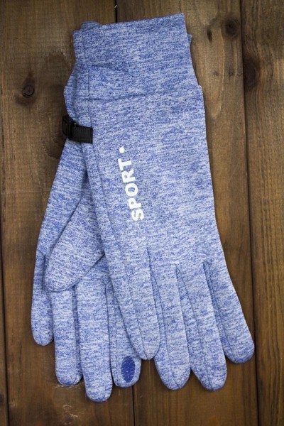 Перчатки сенсорные женские трикотажные синий меланж 5171-5s2 M купить недорого в Ты Купи