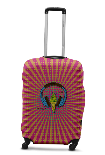 Защитный чехол для чемодана Coverbag дайвинг c рисунком Наушнники 0427 M купить недорого в Ты Купи