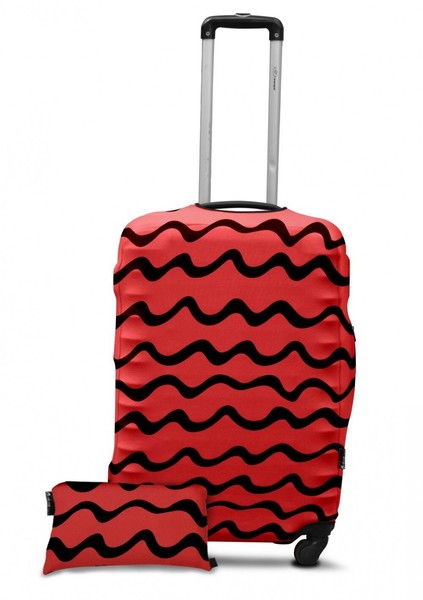 Захисний чохол для валізи Coverbag дайвінг хвилі червоні S купити недорого в Ти Купи