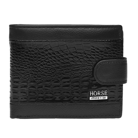 Мужской кожаный кошелек Horse Imperial K1к023-1-black купить недорого в Ты Купи