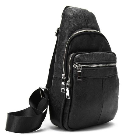 Шкіряна сумка слінг Tiding Bag M56-698A купити недорого в Ти Купи