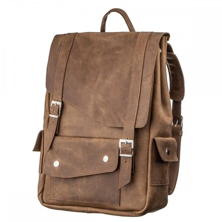 Кожаный коричневый рюкзак SHVIGEL13947 Коричневый купить недорого в Ты Купи