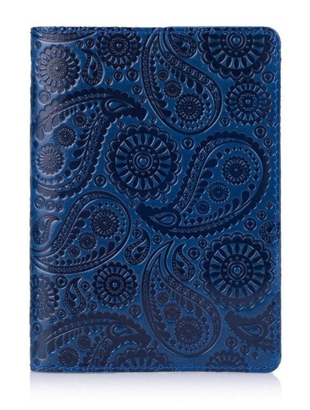 Кожаная обложка на паспорт HiArt PC-01	Buta Art голубой Голубой купить недорого в Ты Купи