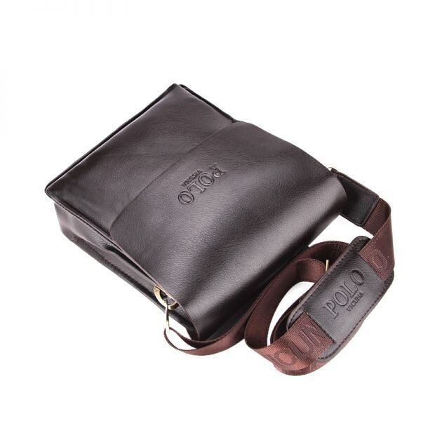 Чоловіча сумка POLO VICUNA (8801-2-BR) темно-коричнева купити недорого в Ти Купи