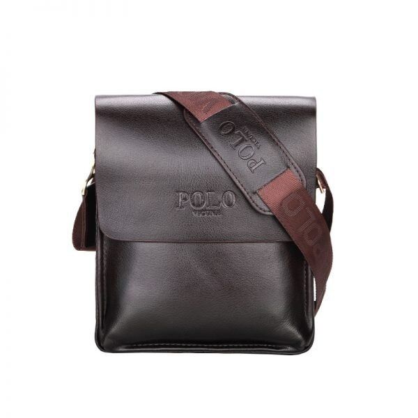 Мужская сумка POLO VICUNA (8801-2-BR) тёмно-коричневая купить недорого в Ты Купи