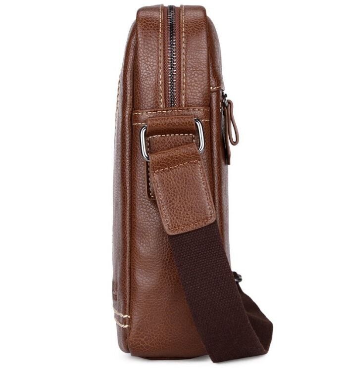 Мужская коричневая сумка через плечо Polo 8820 купить недорого в Ты Купи