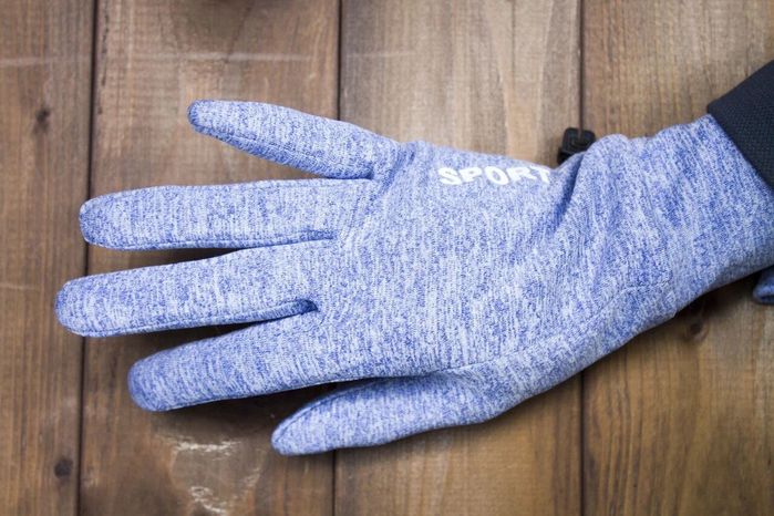 Перчатки сенсорные женские трикотажные синий меланж 5171-5s2 M купить недорого в Ты Купи