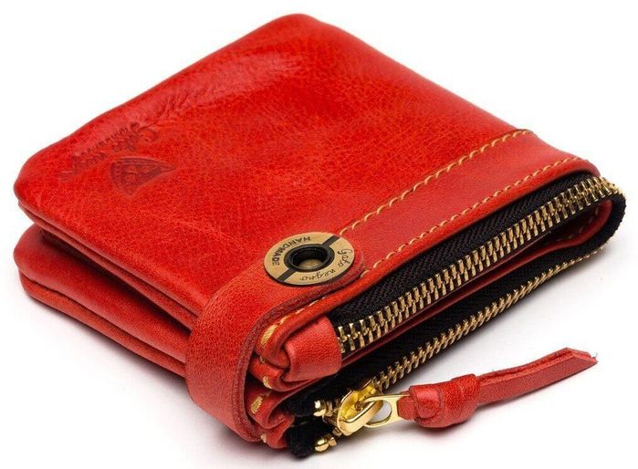 Жіночий гаманець ручної роботи Gato Negro Espacio червоний купити недорого в Ти Купи