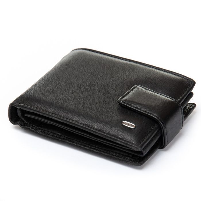 Мужской кожаный кошелек DR. BOND M8-1CK black купить недорого в Ты Купи