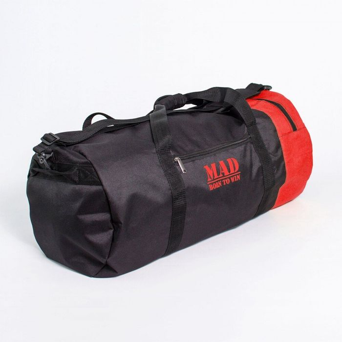 Спортивна сумка-тубус чорна з червоним MAD XXL 50L купити недорого в Ти Купи