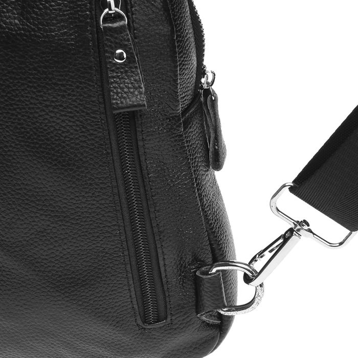 Шкіряний чоловічий рюкзак Borsa Leather K15060-black купити недорого в Ти Купи