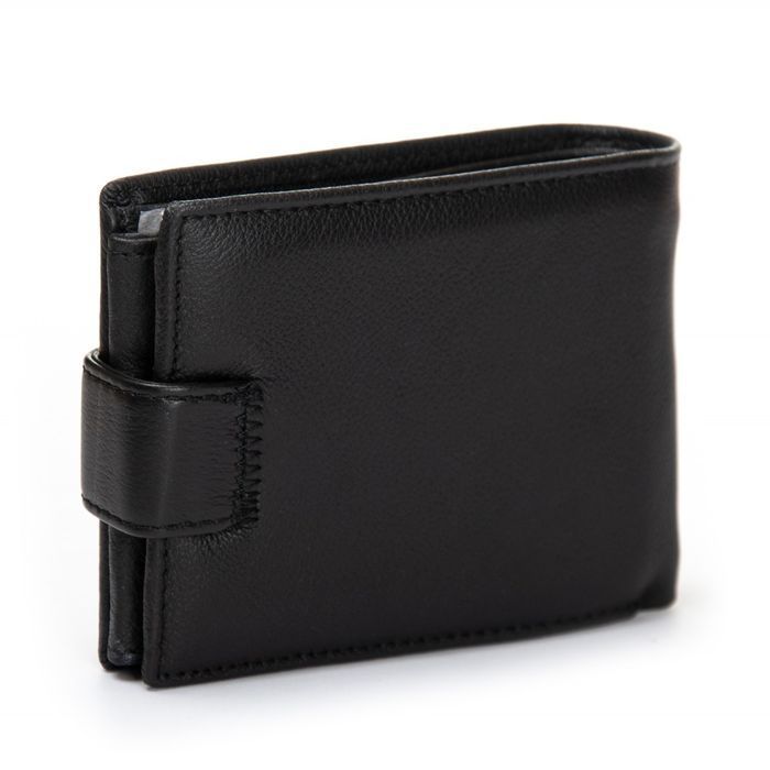 Мужской кожаный кошелек DR. BOND M8-1CK black купить недорого в Ты Купи