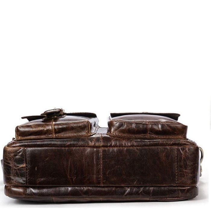 Чоловіча шкіряна сумка Vintage 14693 Коричневий купити недорого в Ти Купи