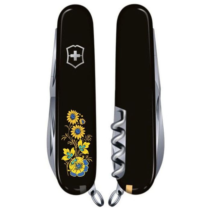 Складной нож Victorinox SPARTAN UKRAINE Цветы 1.3603.3_T1050u купить недорого в Ты Купи