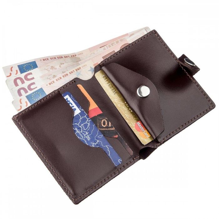 Чоловічий гаманець зі шкіри SHVIGEL 16218 Коричневий купити недорого в Ти Купи