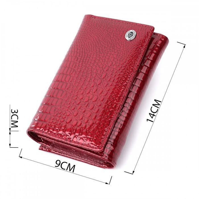 Жіночий лаковий шкіряний гаманець ST Leather 22708 купити недорого в Ти Купи