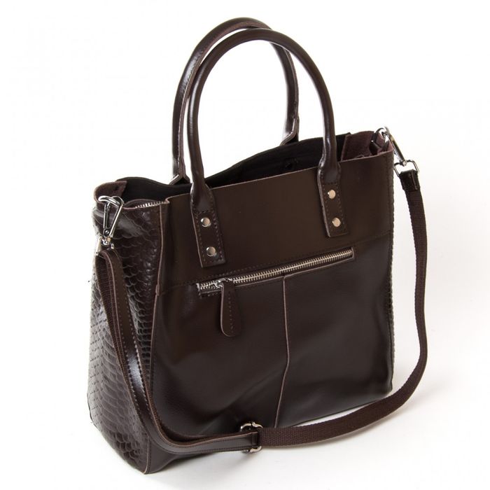 Жіноча шкіряна сумка класична ALEX RAI 01-09 01-8713-11 brown купити недорого в Ти Купи