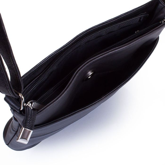 Жіноча шкіряна чорна сумка-планшет TUNONA SK2406-2 купити недорого в Ти Купи