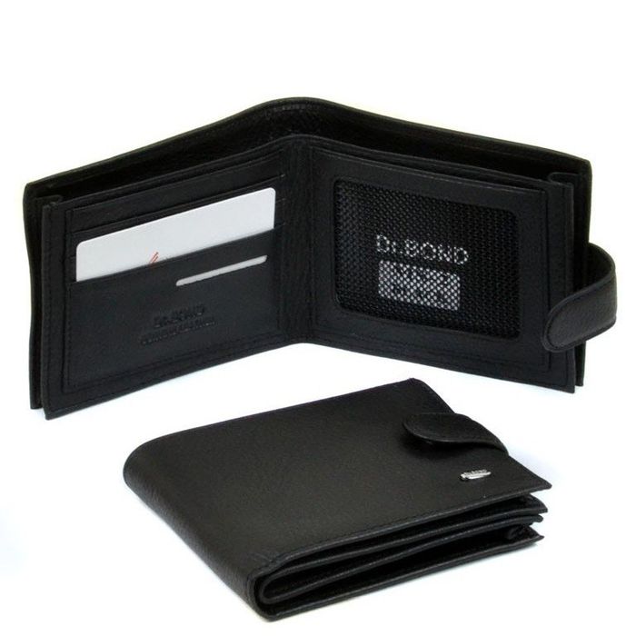 Чоловічий шкіряний гаманець Classik Dr.Bond MS-2 black купити недорого в Ти Купи