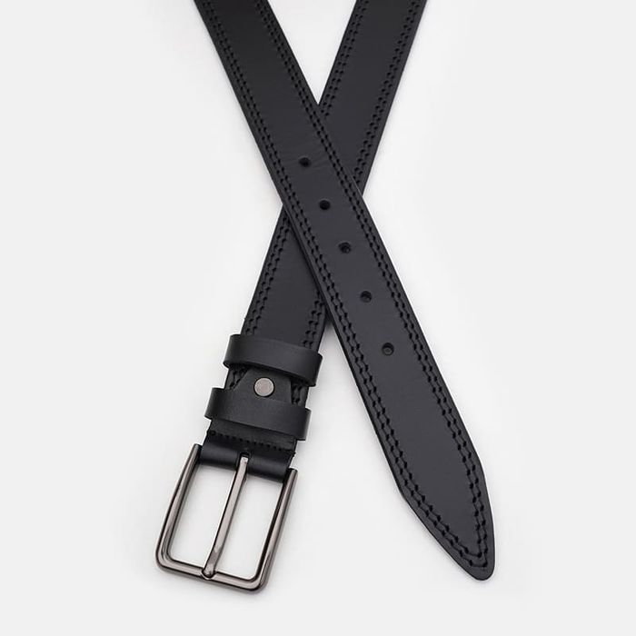 Мужской кожаный ремень Borsa Leather 150v1fx74-black купить недорого в Ты Купи