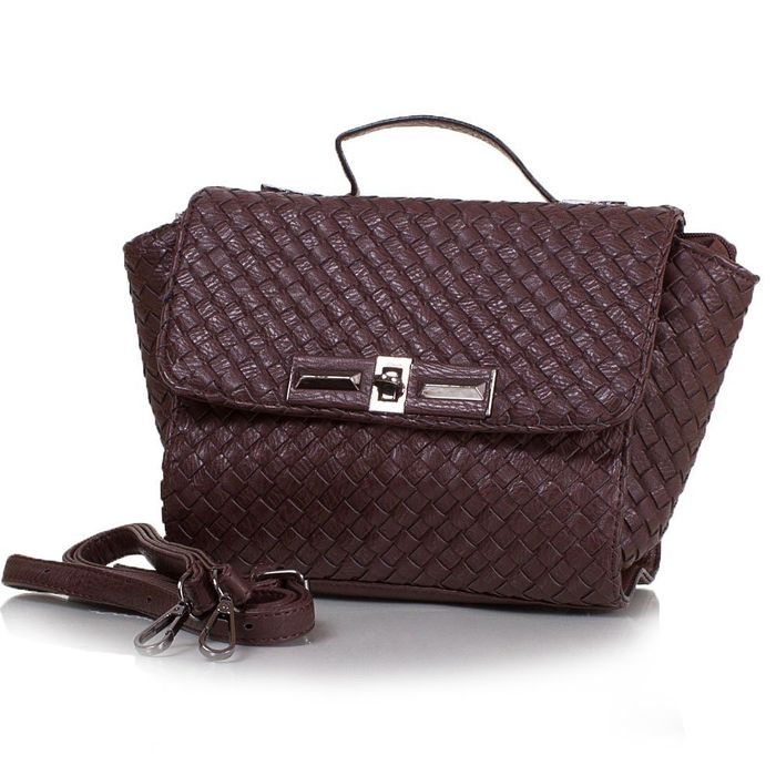 Женская коричневая повседневная сумка из качественного кожзаменителя ANNA&LI купить недорого в Ты Купи