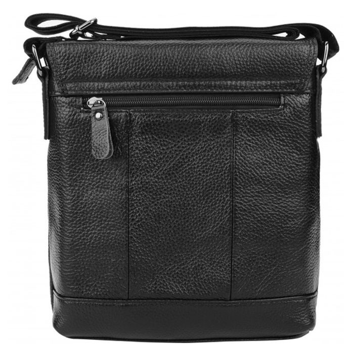 Мужская кожаная сумка Borsa Leather 1t8153m-black купить недорого в Ты Купи