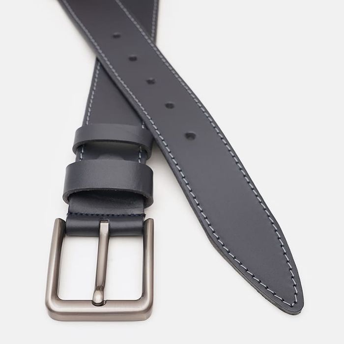 Мужской кожаный ремень Borsa Leather V1115FX57-navy купить недорого в Ты Купи