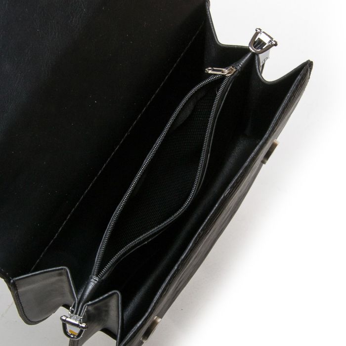 Женская сумочка из кожезаменителя FASHION 22 16040 black купить недорого в Ты Купи