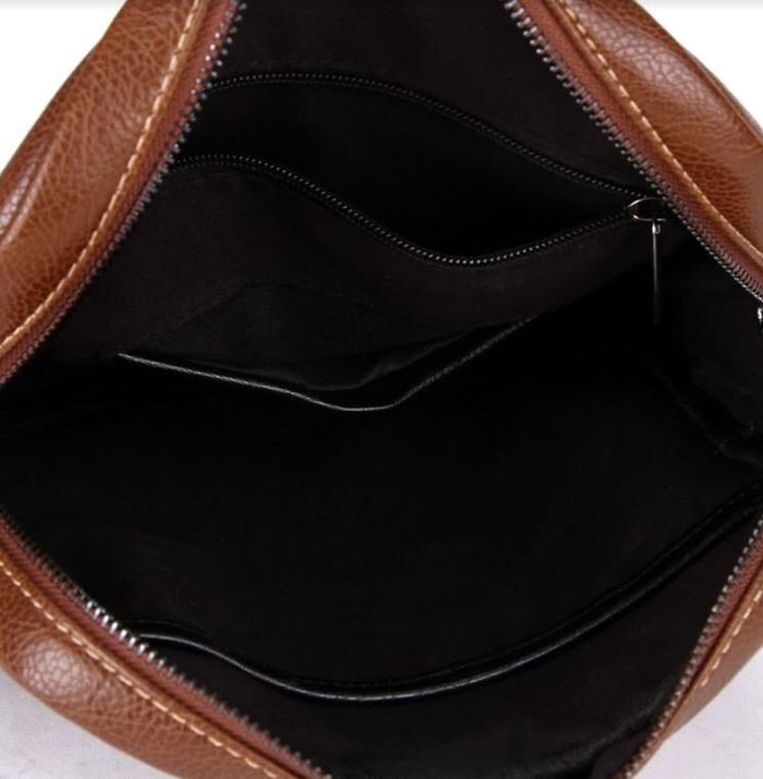 Мужская коричневая сумка через плечо Polo 8820 купить недорого в Ты Купи