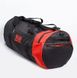 Спортивна сумка-тубус чорна з червоним MAD XXL 50L