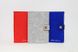 + доп. блок на 160 стр., белая крафт бумага - Блокнот с фетровой обложкой Aventura «Felt - Синий»