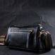 Молодіжна жіноча шкіряна сумка через плече Vintage 22262, Чорний