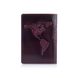 Обкладинка-органайзер для документів зі шкіри HiArt World Map PC-03-C19-1718-T001 Фіолетовий