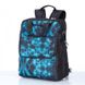 Молодежная сумка-рюкзак из ткани Dolly 370 черная с голубым