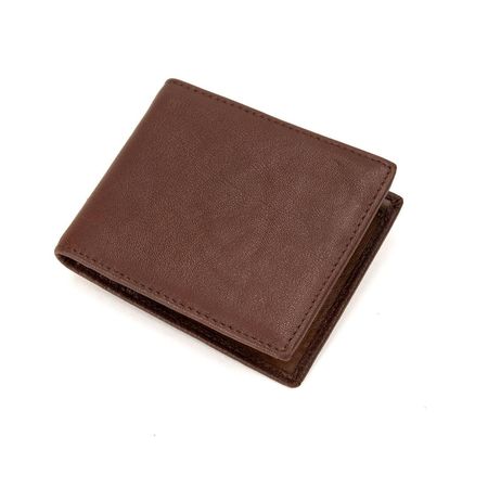 Мужское маленькое портмоне кожаное коричневое Tiding Bag M39-609-21DB купить недорого в Ты Купи