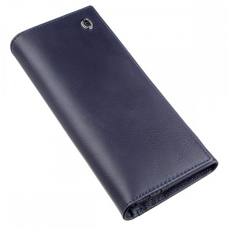 Женский тёмно-синий кошелёк из натуральной кожи ST Leather 18895 Темно-синий купить недорого в Ты Купи