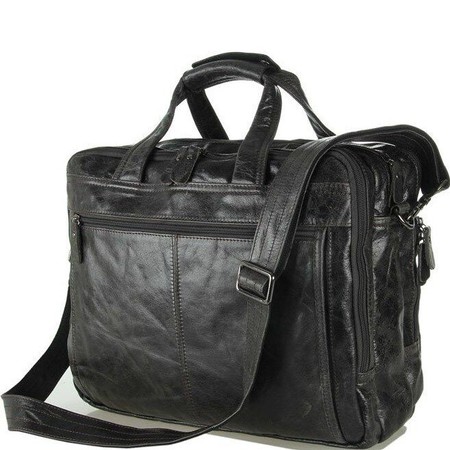 Чоловіча шкіряна сумка Vintage 14364 Темно-сірий купити недорого в Ти Купи