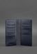 Шкіряне портмоне-купюрник BlankNote 11.0 темно-синє Краст BN-PM-11-NAVY-BLUE