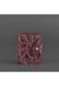 Женский кожаный кард-кейс BlankNote 7.1 (Книжечка) бордовый с перьями - BN-KK-7-1-VIN-PERO-KR