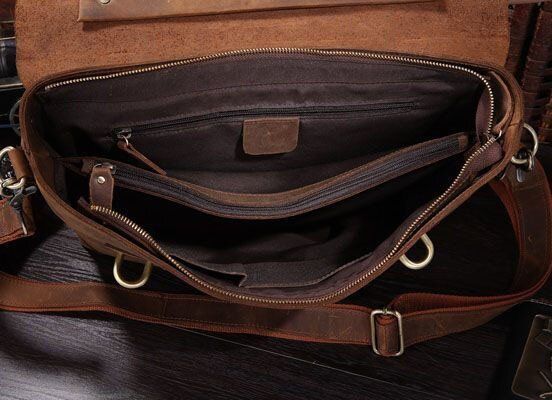 Мужской кожаный портфель Vintage 14063 Коричневый купить недорого в Ты Купи