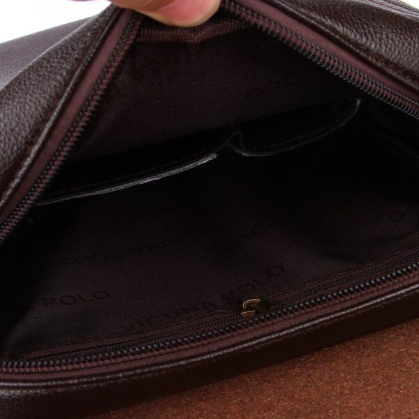 Мужская сумка POLO VICUNA (8802-2-BR) тёмно-коричневая купить недорого в Ты Купи